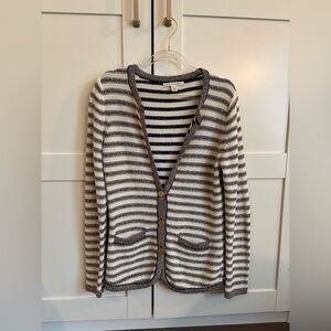 Banana Republic Striped Metallic Sparkle Button Down Cardigan Size Small Petite